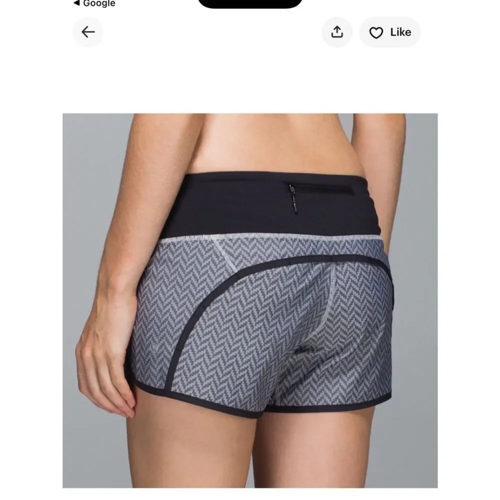 Rare Run Times lululemon athletica Black & Gray Patterned Women's Skort size 4